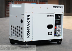 6.3kW Kompak Silent Diesel Generator with Long Range Tank plus Exhaust (DG8600SE-2X) product image